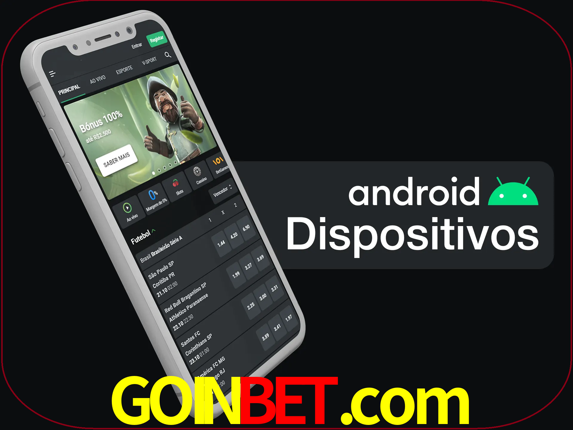 O aplicativo suporta a maioria de todos os dispositivos Android.
