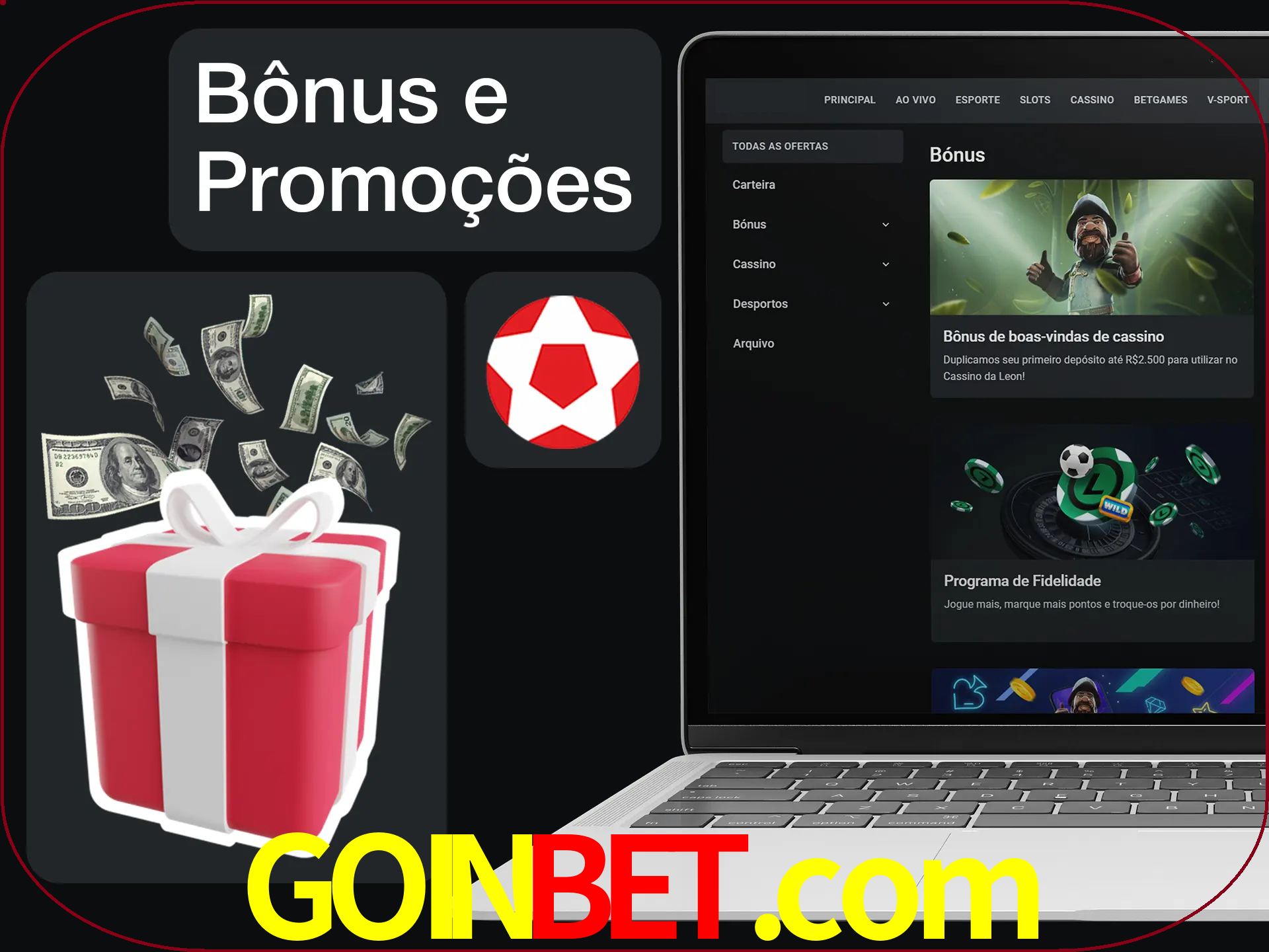 Verifique se há novos bônus e promoções.